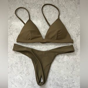 Bright swimwear top and bottom